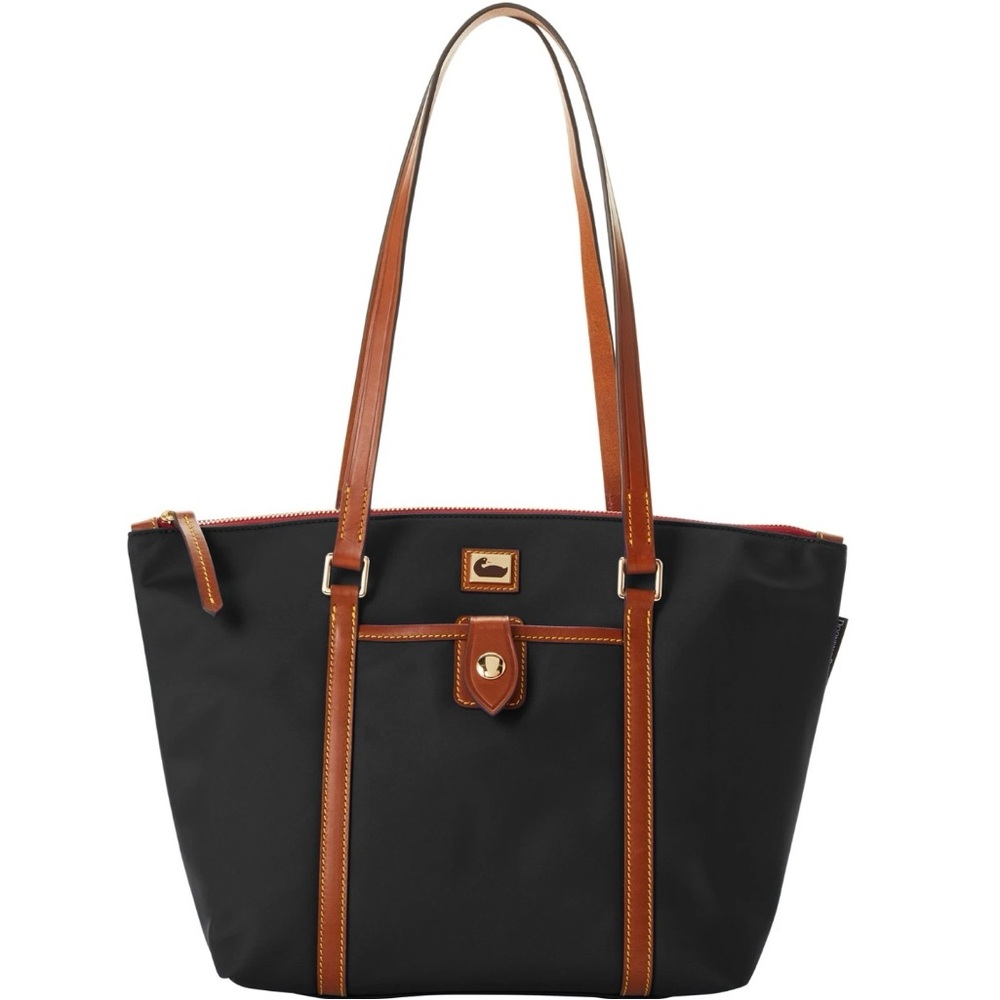 Dooney & Bourke Black Wayfarer Large Zip Tote with Key Fob